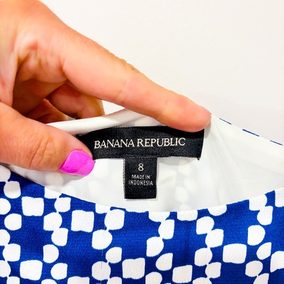 BANANA REPUBLIC Blue patterned dress - Picture 9 of 9